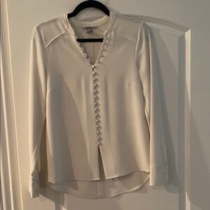 Elegant White Button-Down Blouse